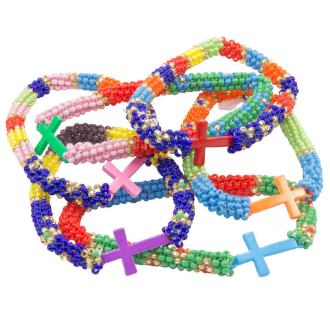 Faith Metal Cross Bracelet (colors available)