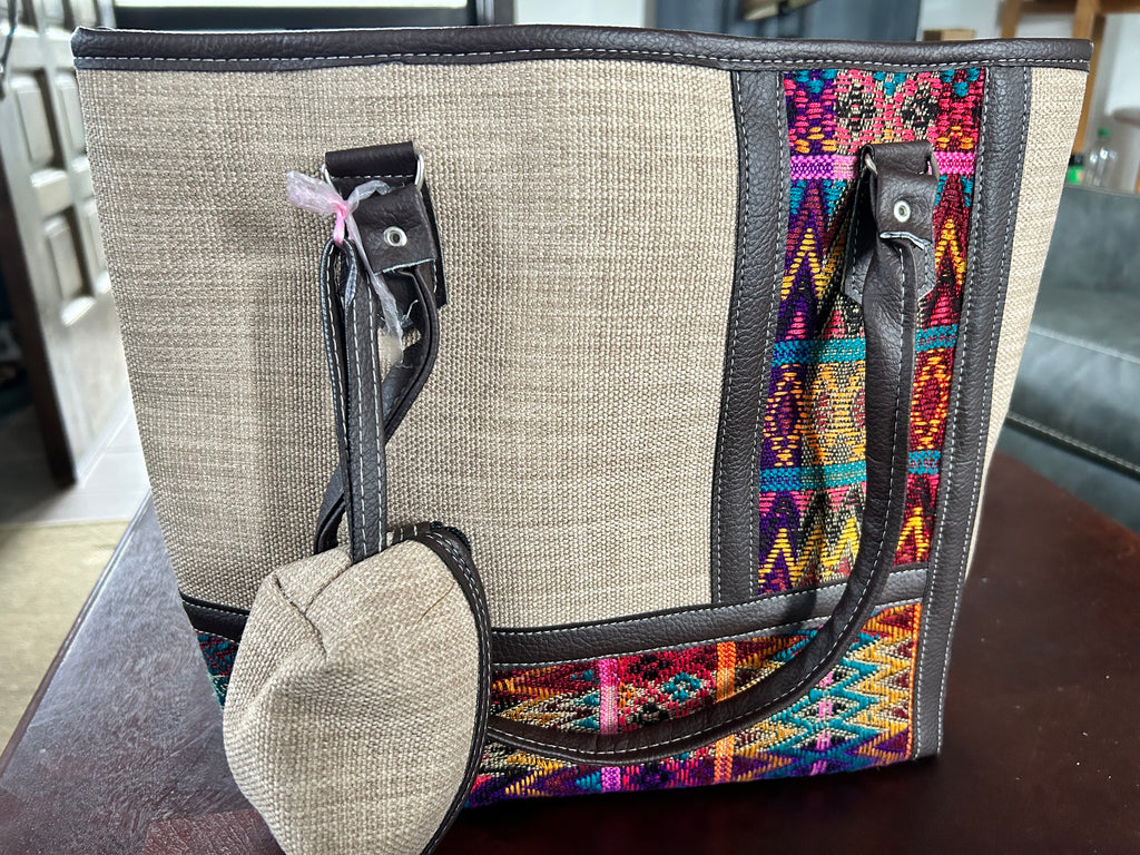 “L” Embroidered Handbag