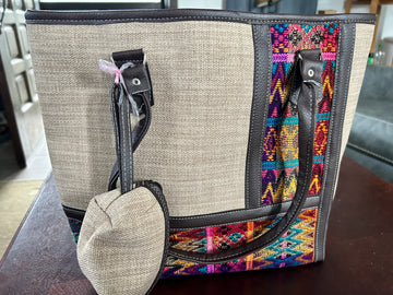 “L” Embroidered Handbag