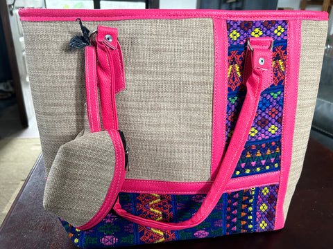 “L” Embroidered Handbag