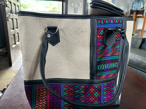 “L” Embroidered Handbag