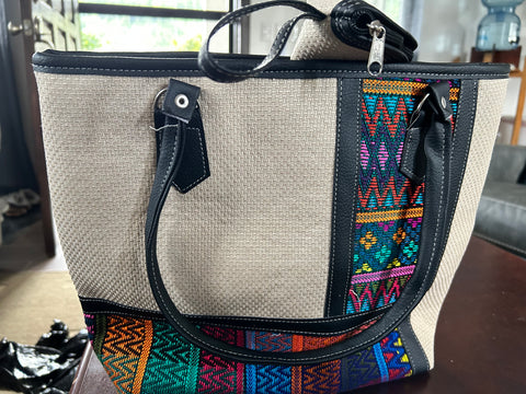 “L” Embroidered Handbag