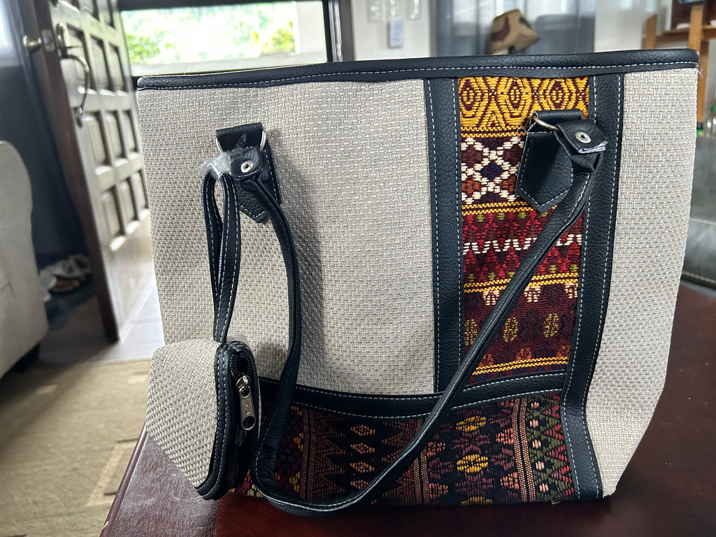 “L” Embroidered Handbag