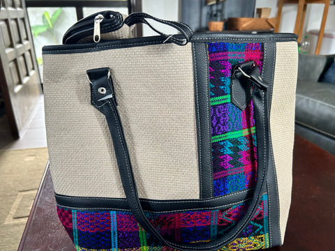 “L” Embroidered Handbag