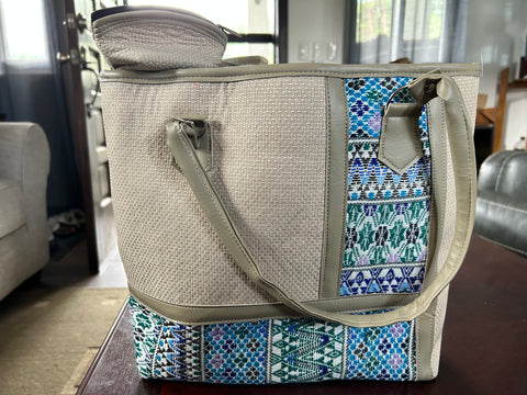 “L” Embroidered Handbag