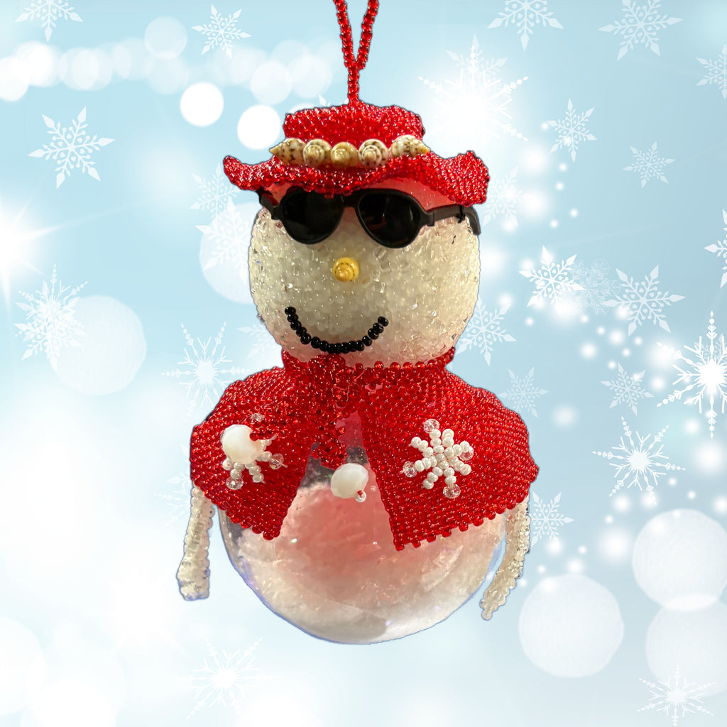Snowman at the Beach