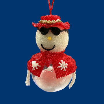 Snowman at the Beach