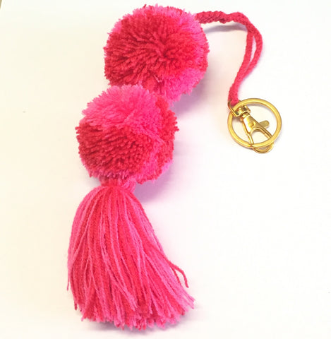 KeyChain Double Pom-Pom (colors available)