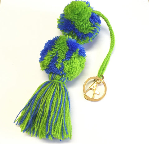 KeyChain Double Pom-Pom (colors available)