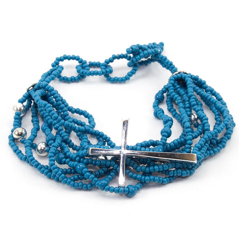 Ana Lu Bracelet with Cross (colors available)