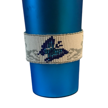 Mug with Beaded Butterfly Sleeve (colors available)